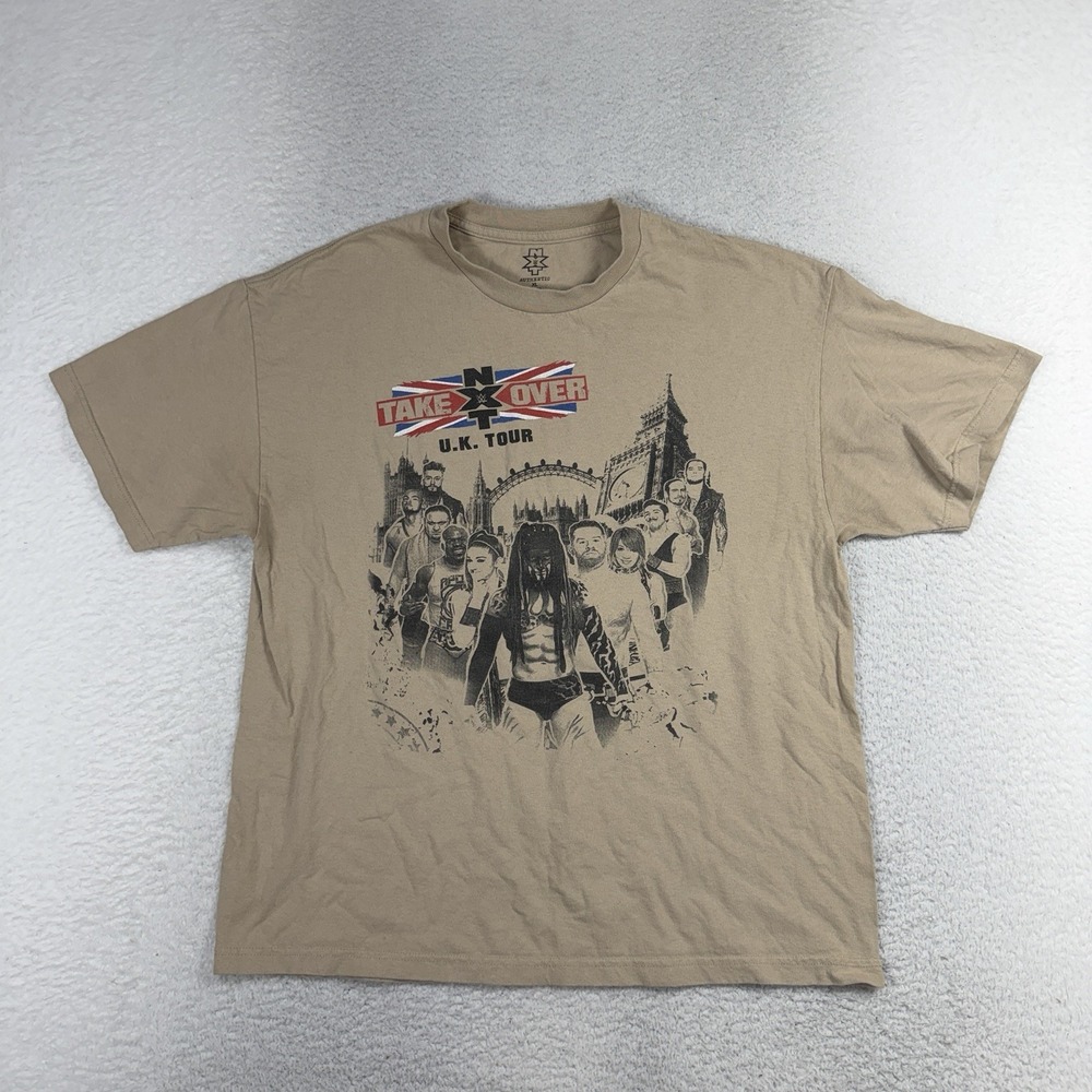 NXT Takeover U.K. Tour 2015 T-Shirt Men Size XL Graphic Balor Kevin Owens Zane